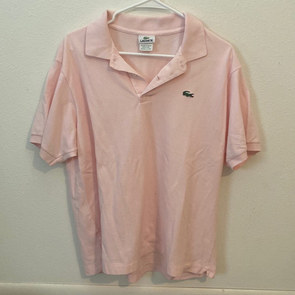 Lacoste polo—pink